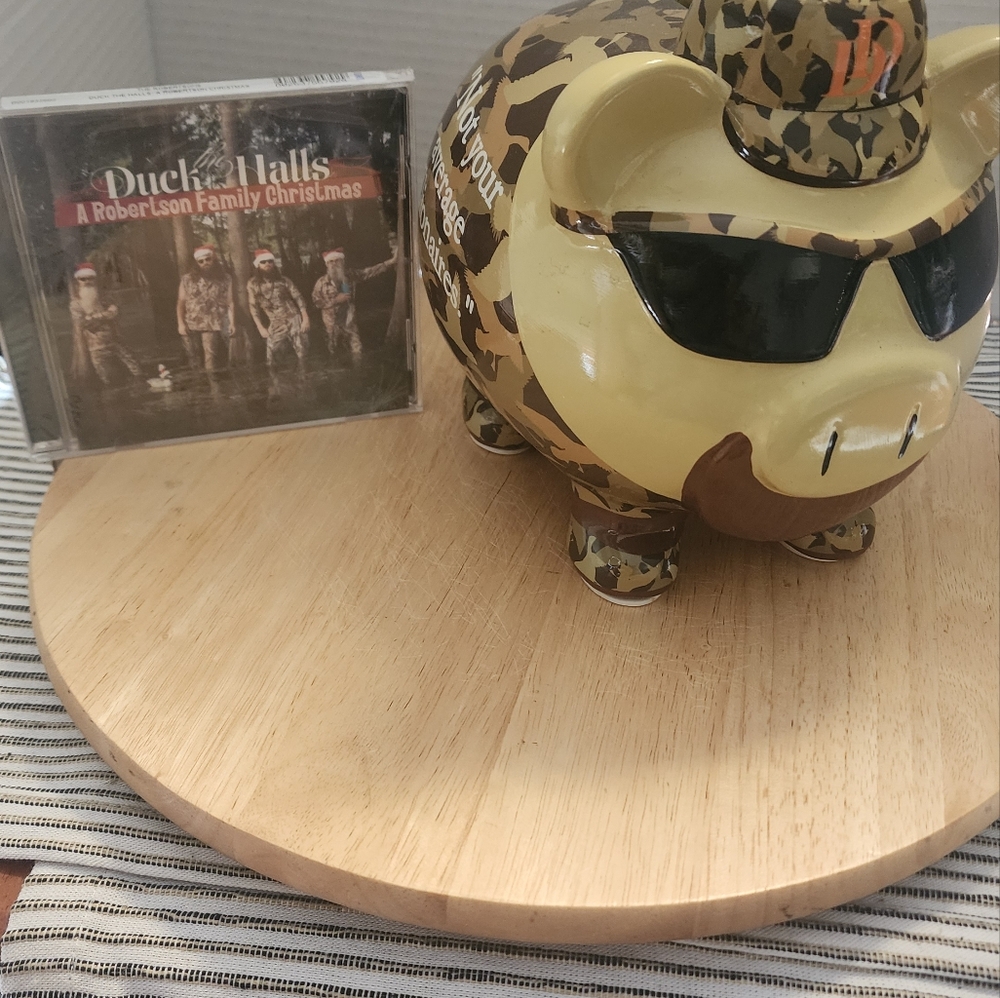 Duck Dynasty Piggy Bank And Duck the Halls Christmas CD